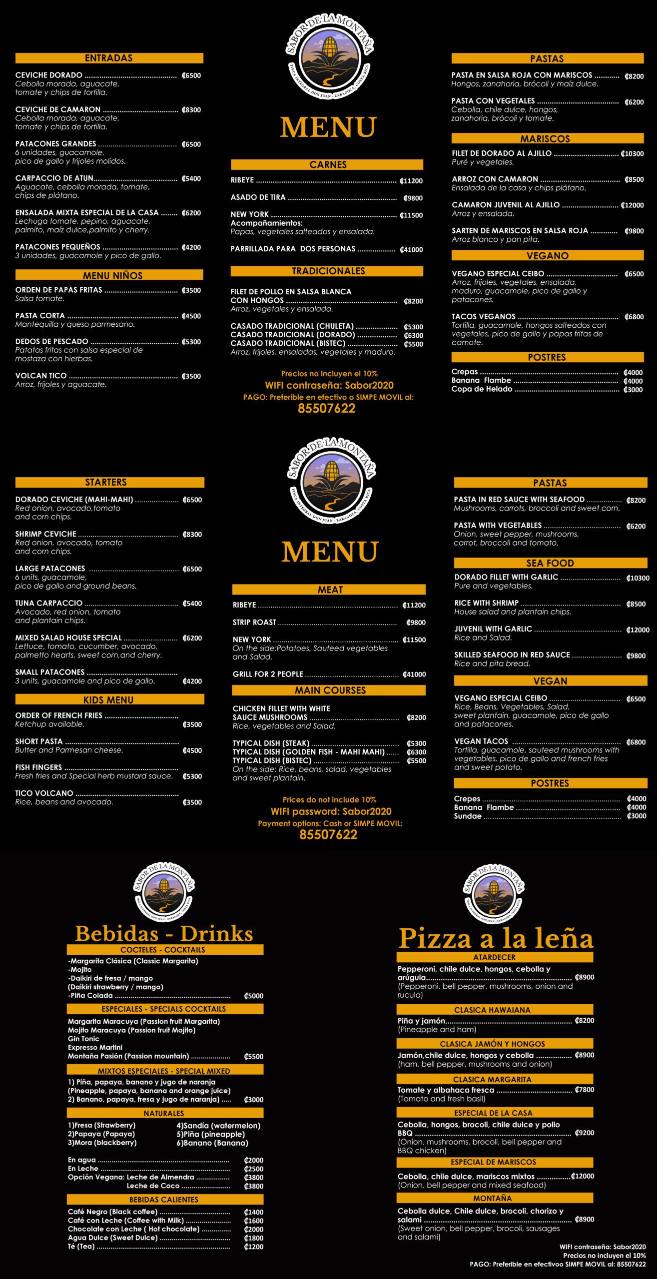 Sabor menu deals